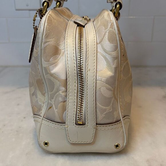 Coach Bag Purse Handbag Optic C Signature Logo Double Handle Doctor Satchel - Picture 4 of 16